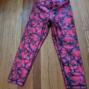 Terez Butterfly floral leggings, medium